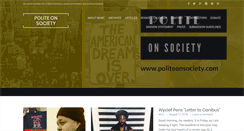 Desktop Screenshot of politeonsociety.com